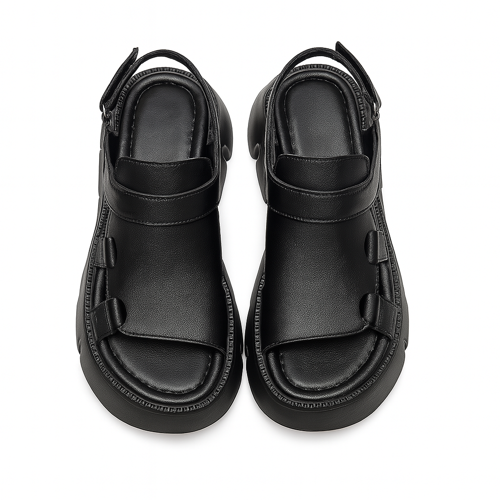 Sandale en cuir pleine fleur pour femme, modèle Exploratrice par Azilini, confort et durabilité