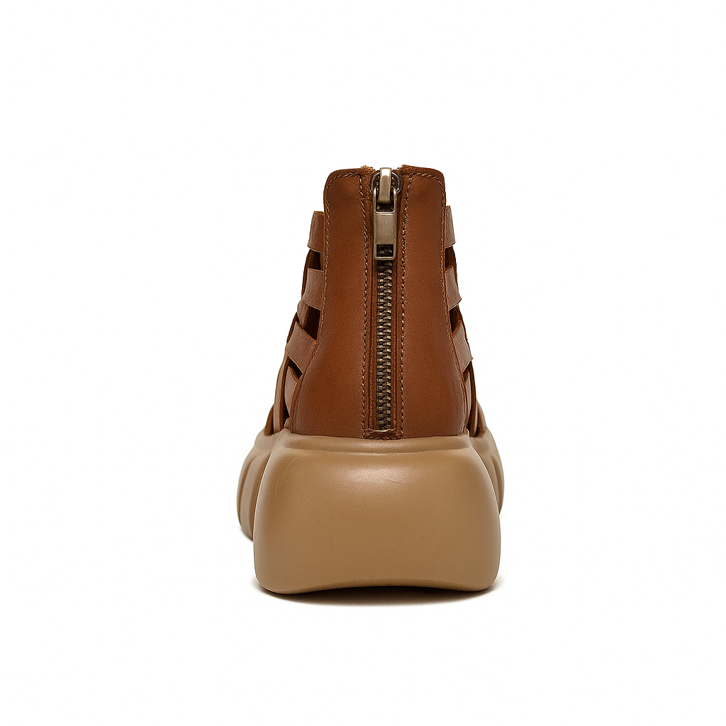 Sandale gladiateur plateforme pour femme, modèle Audacieuse par Azilini, maintien et légèreté