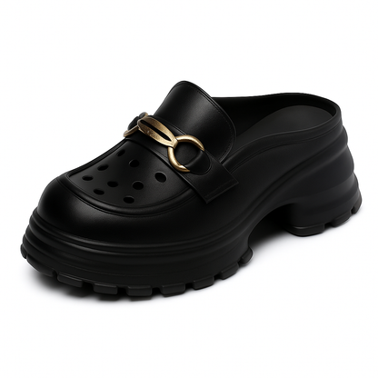 Sandale fermée en cuir pour femme, modèle Iconique par Azilini, style moderne et légèreté