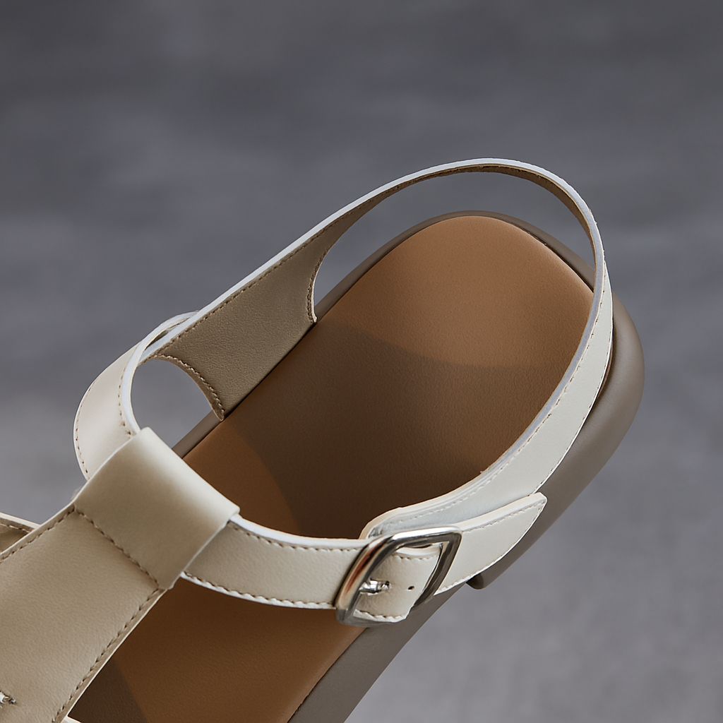 Sandale fisherman en cuir pour femme, modèle Rétro par Azilini, design nostalgique et confort